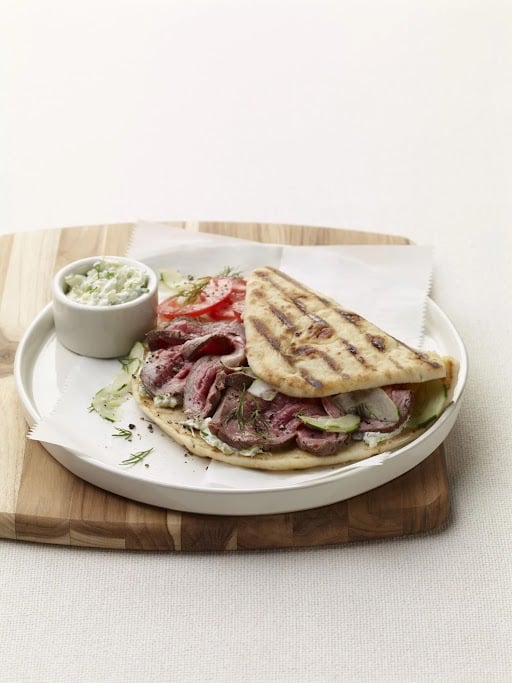 Weeknight Lamb Gyros with Tzatziki Sauce